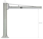 Column jib crane manual 1 tonne boom length 3m