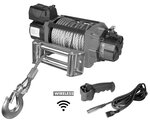 Winch 24V 8164kg 22m cable steel wireless remote control