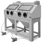 Sandblasting cabin 880 litres double workstation