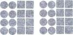 Felt Pad Set tinged with gray 32 pcs