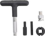 Universal Drain Plug Key Set for Plastic Oil Drain Screws external hexagon (1/4) drive (3/8) 5 pcs