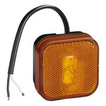 Side marker light 12/24V orange 65 x 65 mm LED