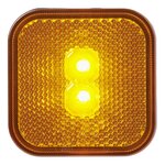 Side marker light 12/24V orange 65 x 65 mm LED