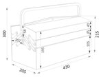 Tool case 5 compartments length 430mm