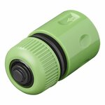 Hose connector with water stop