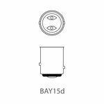 Car lamp 12V 21/5W BAY15d x10 piece