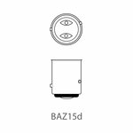 Car lamp 12V 21/4W BAZ15d x10 piece