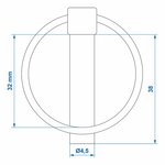 Securing pin 4.5mm with ring
