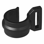 Tent clip for tent pole 20-25mm with slot black
