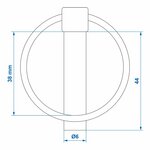 Locking pin 6mm with ring
