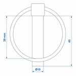 Locking pin 10mm with ring