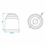 Tow bar cap black