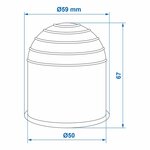 Tow bar cap white