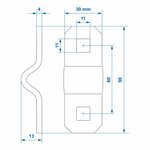 Mounting bracket for D-ring 10mm x10 pieces