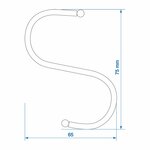 S-hook diameter 4 mm 6.5x7.5 cm x10 pieces