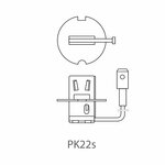 Car lamp 12V 55W PK22s H3 in box
