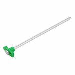 Tent peg 25 cm metal with plastic hook