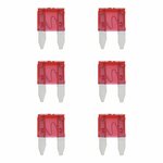 Mini fuses 10A red 6 pieces