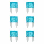Mini fuses 15A blue 6 pieces