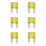 Mini fuses 20A yellow 6 pieces