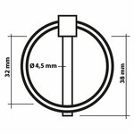 Locking pin 4.5mm with ring 2 pieces