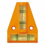 Spirit level pyramid with magnet on card