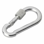 Metal snap hook 5x50mm with screw closure x10 pieces