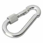 Metal snap hook 5x50mm with screw closure x10 pieces