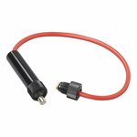In-line fuse holder for tube-glass fuse