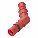 Hose nozzle with O-ring for 10/12 mm hoses red
