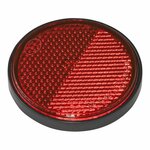 Reflector red 58mm self-adhesive with base plate 2 pieces