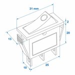 Rock switch LED blue 12V 24V-max. 10A