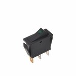 Rock switch LED green 12V 24V-max. 10A