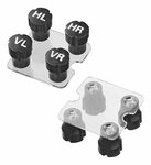 Tire marking valve caps - set of 8 pieces