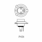 Car lamp 12V 60/55W P43t H4 in box