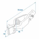 Battery terminal clamp 25A - set of 2 pieces