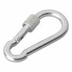 Metal snap hook 6x60mm with screw lock x10 pieces