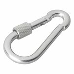 Metal snap hook 6x60mm with screw lock x10 pieces