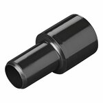 Drainage pipe transition piece dia 28 mm to dia 19 mm PE black