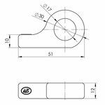 Counterpiece for tension lock SPP Z-12A