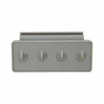 Tent rail coat rack 4-hook