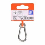 Carabiner 50x5 mm, with closed eye, A4 stainless steel AISI 316, 570 daN