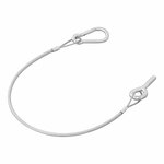 Tailgate cable 42 cm - 1x M8 and snap hook