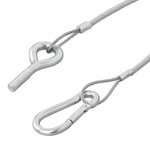 Tailgate cable 42 cm - 1x M8 and snap hook