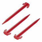 Tent peg 19cm plastic 6 pieces in polybag