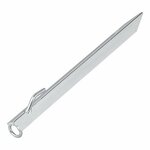 Storm strap peg 38 cm galvanized steel with hook and eye