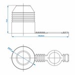 Tow bar cap rubber with ring