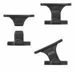 Door stopper hinged black 2-piece