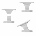 Door stopper hinged grey 2-piece