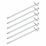 Rock pin 23cm metal with welded-on cross pin 6 pieces in polybag